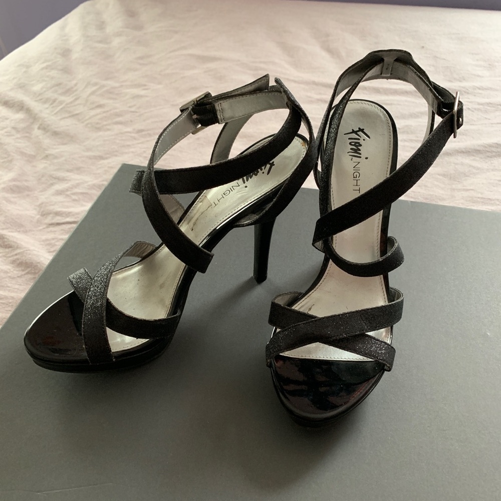 Black Strappy High Heels